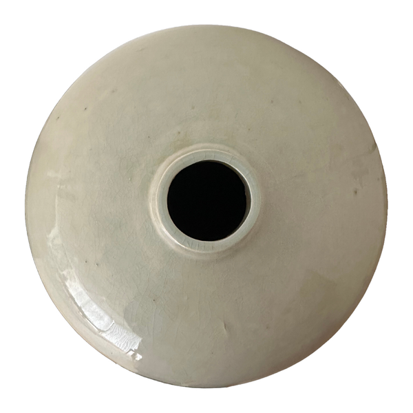 Vintage White Glazed Ceramic Heart Vase Collection