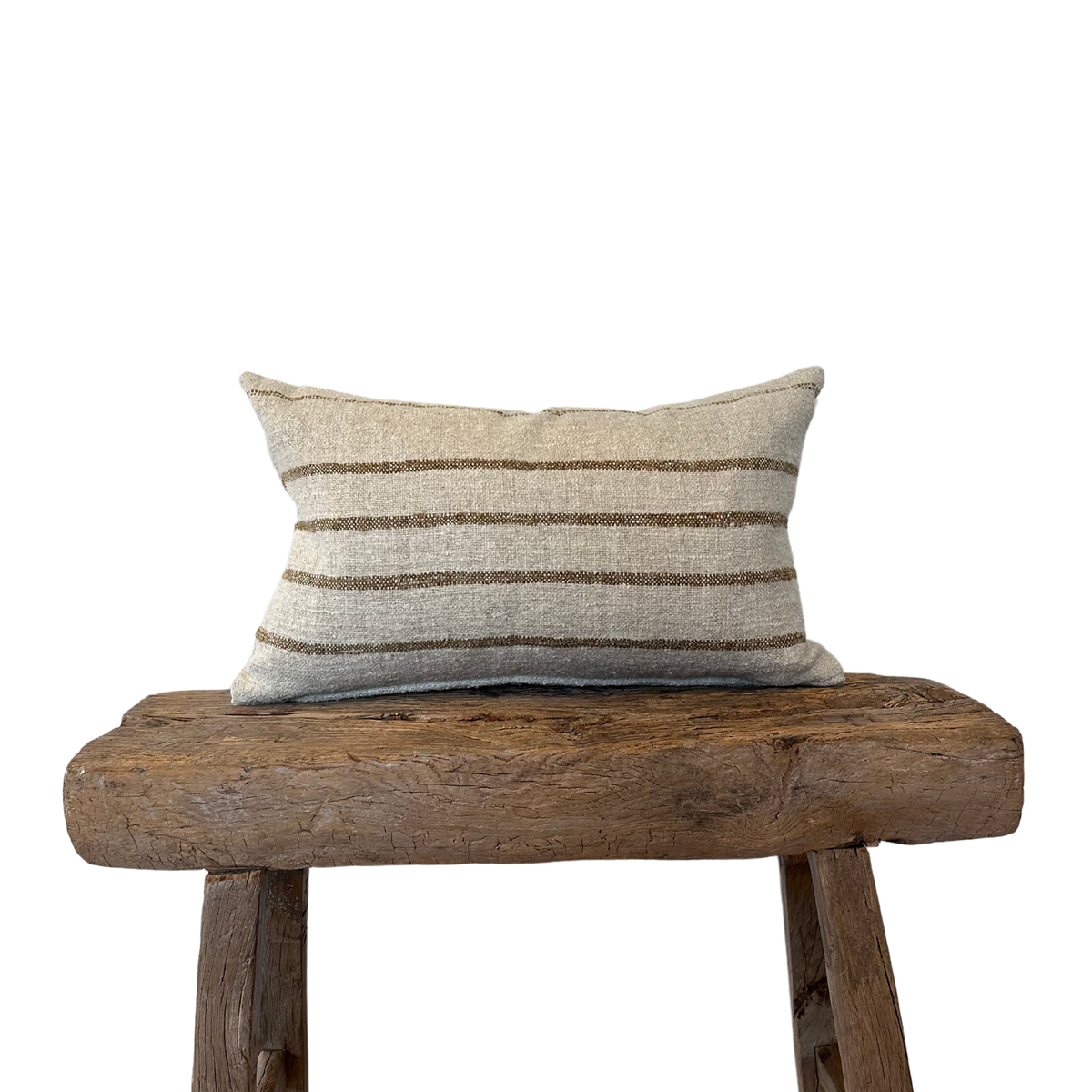 Bernadette Pillow in Mustard on Natural 14 x 20 SHOP by Interior