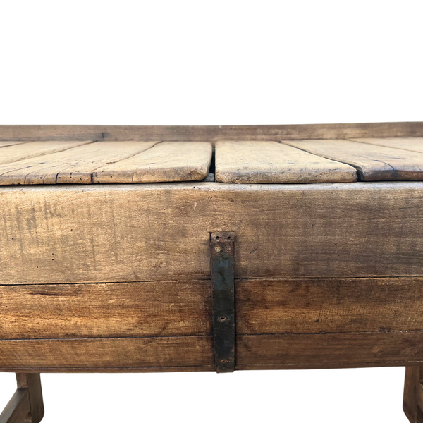 Antique French Large Oak Dough Barrel on Stand