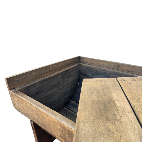 Antique French Large Oak Dough Barrel on Stand