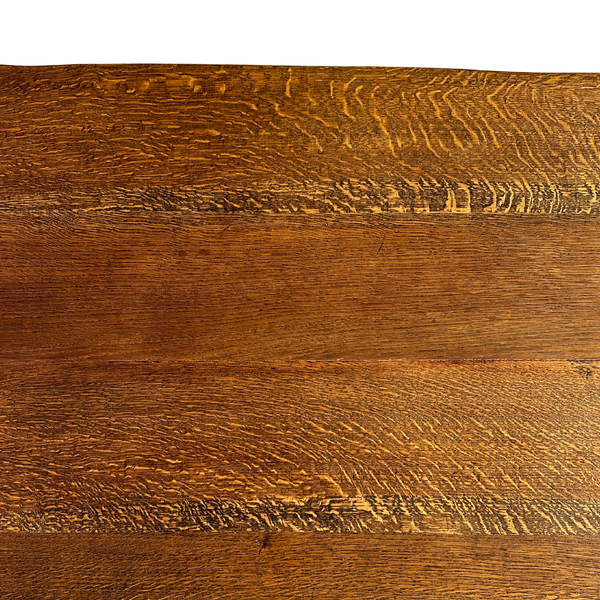 Solid Oak Cottage Style Trestle Base Dining Table