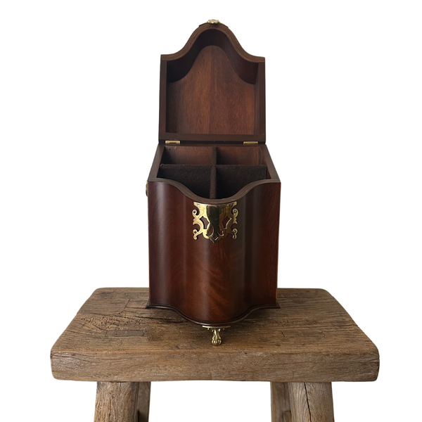 Pair of Vintage Mahogany Reproduction Knife Boxes