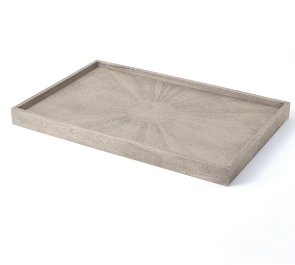 Driftwood Ottoman Tray in Grey