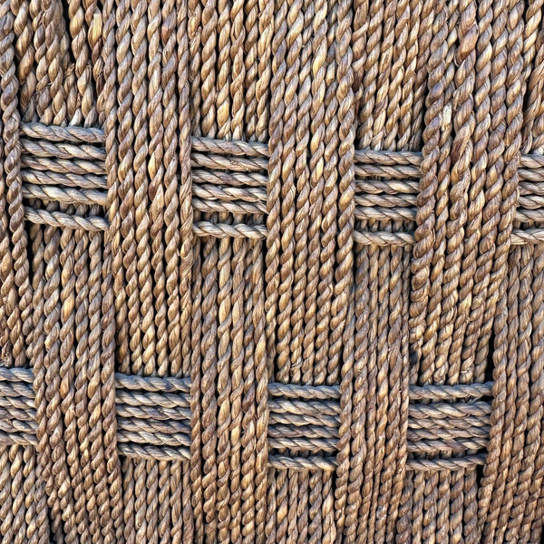 Vintage Audoux - Minet Inspired French Cerused Oak Sideboard with Woven Door Panels - SHOP by Interior Archaeology