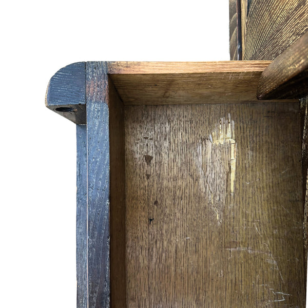 Vintage Audoux - Minet Inspired French Cerused Oak Sideboard with Woven Door Panels - SHOP by Interior Archaeology