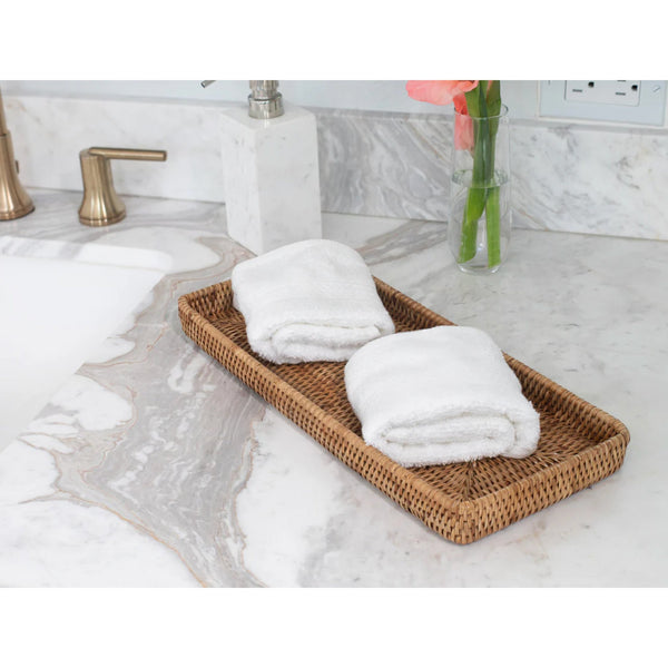 Woven Burmese Rattan Rectangular Vanity Tray - SHOP by Interior Archaeology