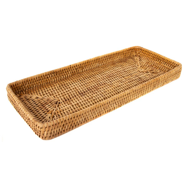 Woven Burmese Rattan Rectangular Vanity Tray - SHOP by Interior Archaeology
