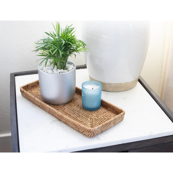 Woven Burmese Rattan Rectangular Vanity Tray - SHOP by Interior Archaeology