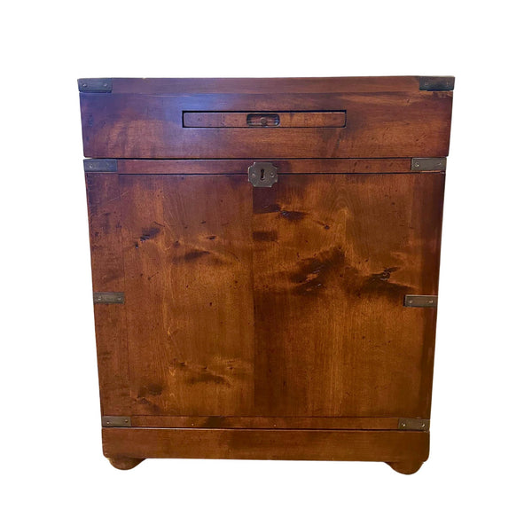 Antique Reproduction Campaign Style End Table/Mini Bar - SHOP by Interior Archaeology