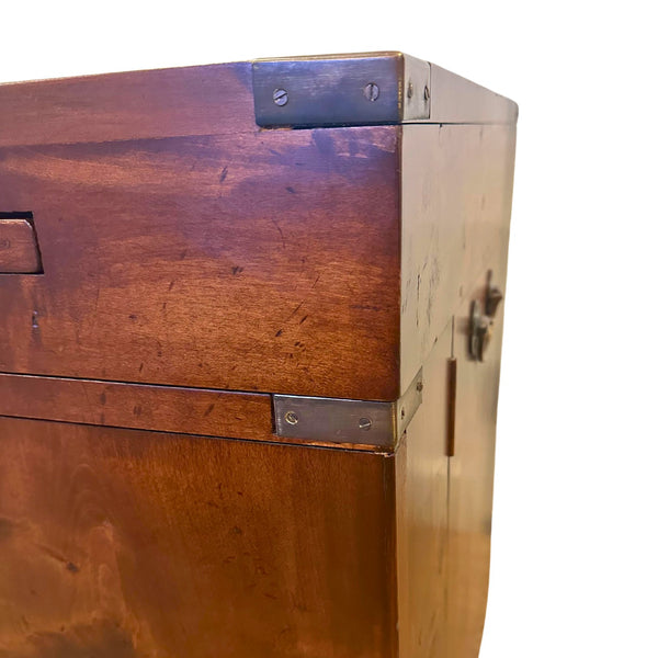 Antique Reproduction Campaign Style End Table/Mini Bar - SHOP by Interior Archaeology