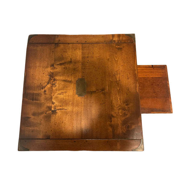 Antique Reproduction Campaign Style End Table/Mini Bar - SHOP by Interior Archaeology