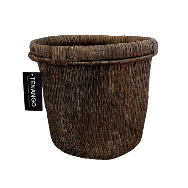 Antique Woven Cache Pot/Plant Basket/Waste Paper Basket - F - SHOP by Interior Archaeology