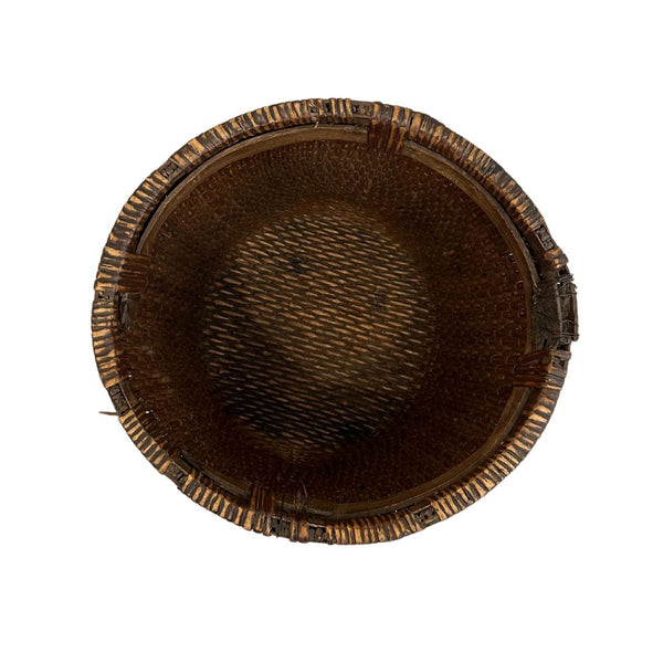 Antique Woven Cache Pot/Plant Basket/Waste Paper Basket - G - SHOP by Interior Archaeology