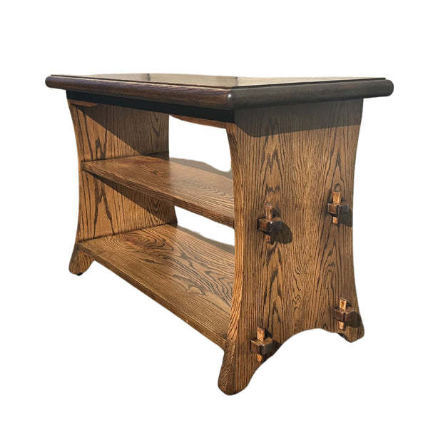 Arts and Crafts Solid Oak Bookcase/Side Table - SHOP by Interior Archaeology