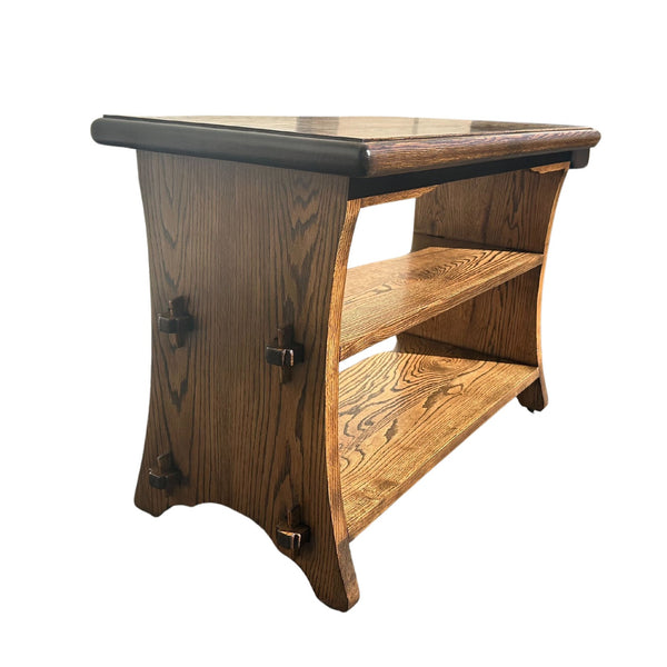 Arts and Crafts Solid Oak Bookcase/Side Table - SHOP by Interior Archaeology