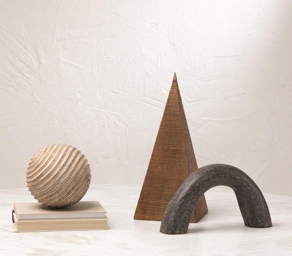 Beaumont Wooden Pyramid Sculpture - SHOP by Interior Archaeology