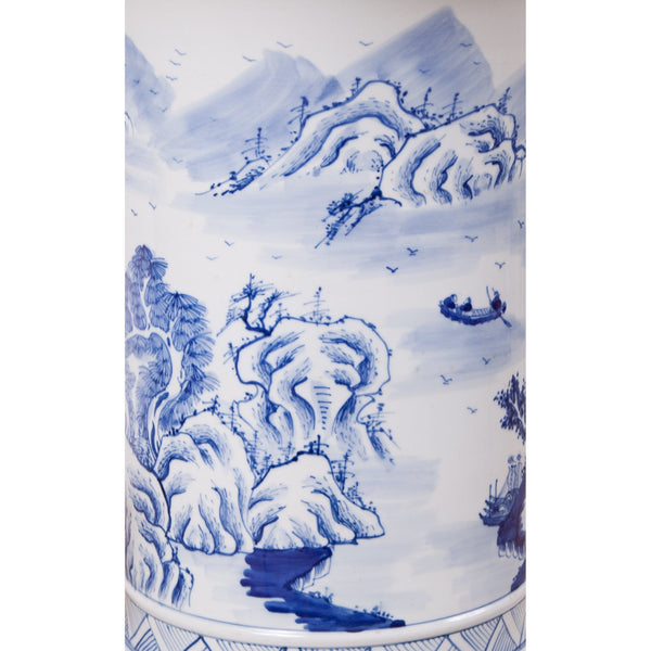 Blue and White Monumental Dynasty Large Vase - SHOP by Interior Archaeology