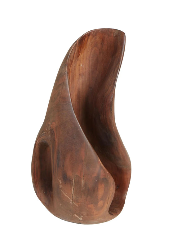 Carved Wood Sculpture and Carved Marble Sculpture - Pair - SHOP by Interior Archaeology