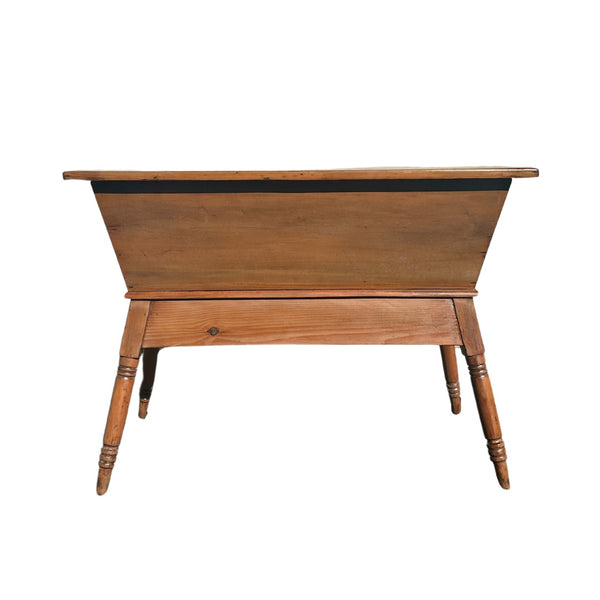 Early Wooden Southern Pine Dough Box on Turned Legs - SHOP by Interior Archaeology