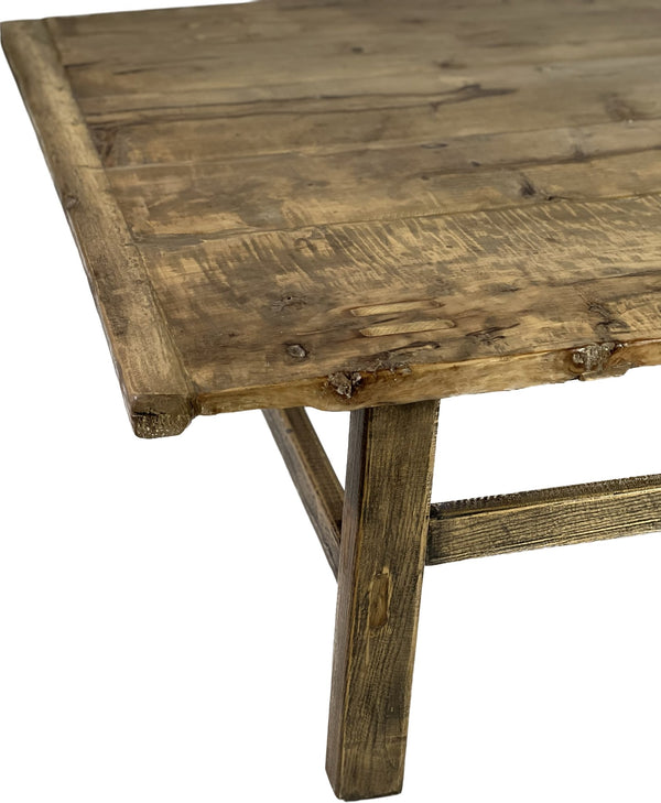 Large Rectangular Coffee Table in Rustic Cypress - SHOP by Interior Archaeology