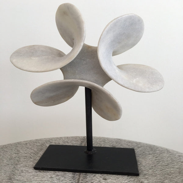 Pankhudee Marble Sculpture on Stand - SHOP by Interior Archaeology