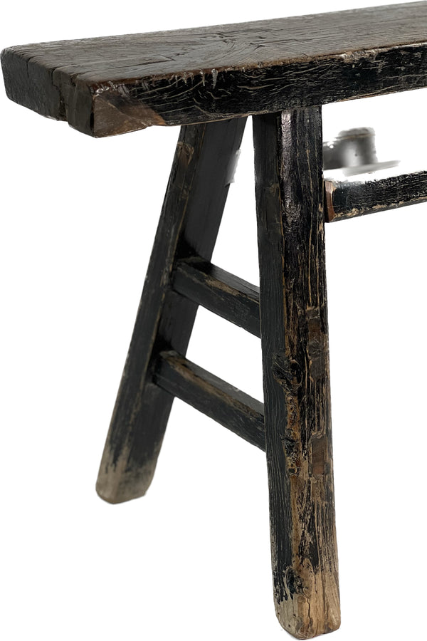 Primitive Narrow Bench with Black Finish - SHOP by Interior Archaeology