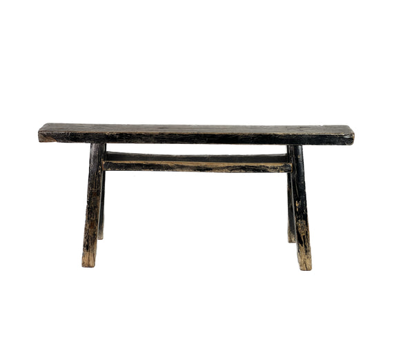 Primitive Narrow Bench with Black Finish - SHOP by Interior Archaeology