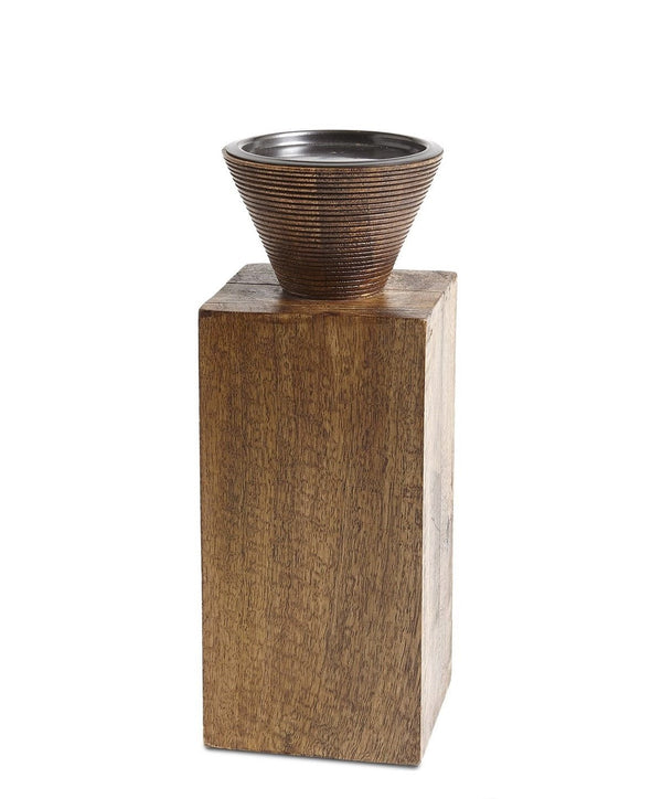Sculptural Mango Wood Candleholders - SHOP by Interior Archaeology