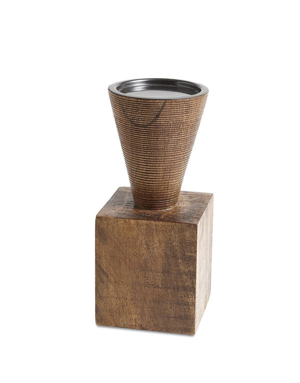 Sculptural Mango Wood Candleholders - SHOP by Interior Archaeology