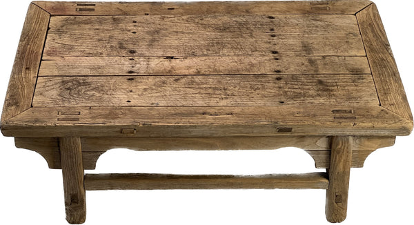 Small Primitive Coffee Table 4 with Corner Brackets - SHOP by Interior Archaeology