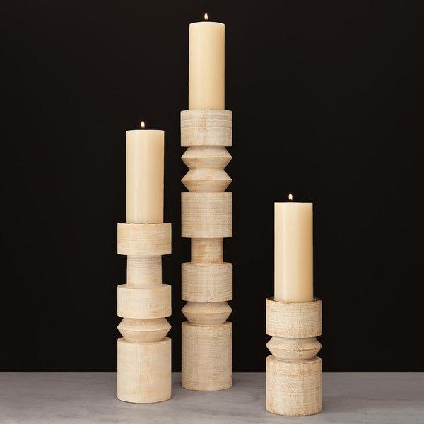 Totem Whitewash Candleholder - SHOP by Interior Archaeology