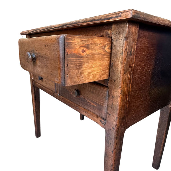 Vintage Country Pine 4 Drawer Nightstand/End Table - SHOP by Interior Archaeology
