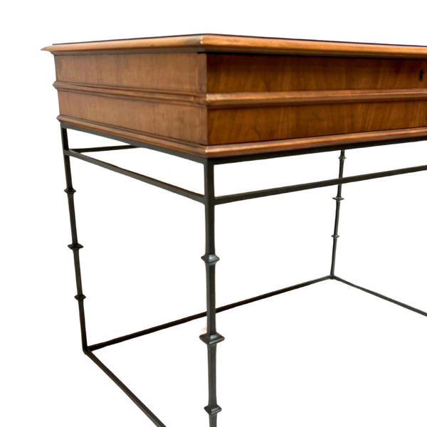 Walnut Nightstand/Side Table with Iron Base by Hickory Chair - SHOP by Interior Archaeology