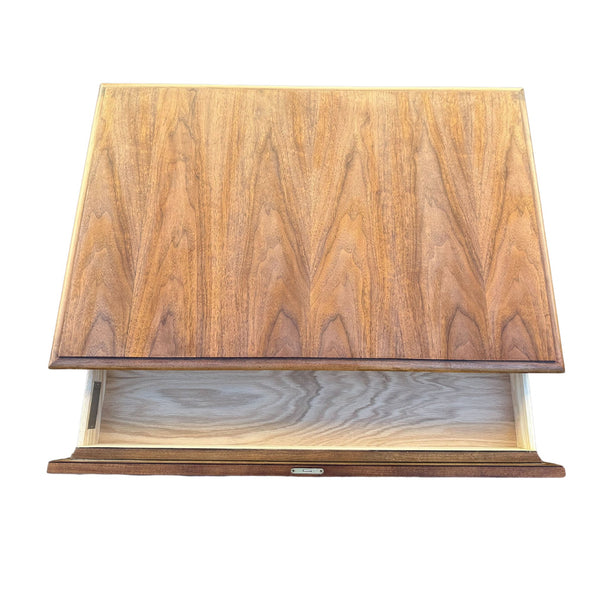 Walnut Nightstand/Side Table with Iron Base by Hickory Chair - SHOP by Interior Archaeology