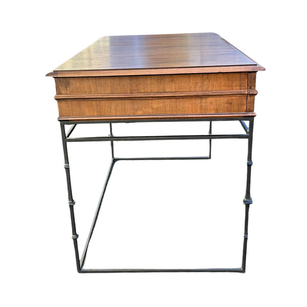 Walnut Nightstand/Side Table with Iron Base by Hickory Chair - SHOP by Interior Archaeology