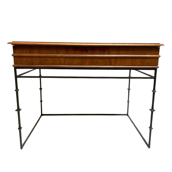 Walnut Nightstand/Side Table with Iron Base by Hickory Chair - SHOP by Interior Archaeology