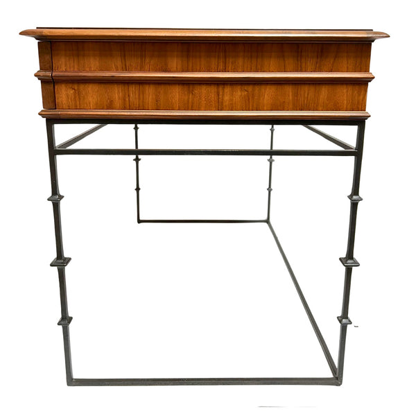 Walnut Nightstand/Side Table with Iron Base by Hickory Chair - SHOP by Interior Archaeology
