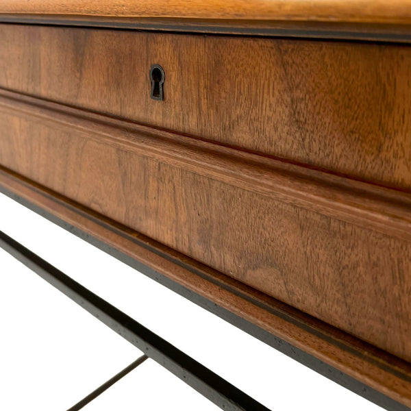 Walnut Nightstand/Side Table with Iron Base by Hickory Chair - SHOP by Interior Archaeology