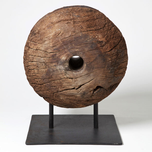 Water Well Pulley with Iron Stand - SHOP by Interior Archaeology