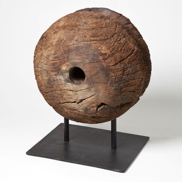Water Well Pulley with Iron Stand - SHOP by Interior Archaeology