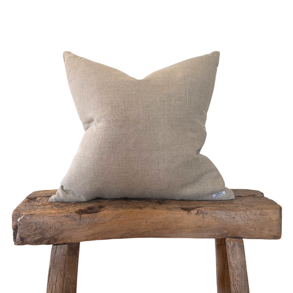 Madeline Pillow in Mustard and Indigo - 20 x 20