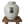 Load image into Gallery viewer, Vintage Heavy-Weighted, Thick Vase with White Gloss Finish, Navy Characters and Speckles
