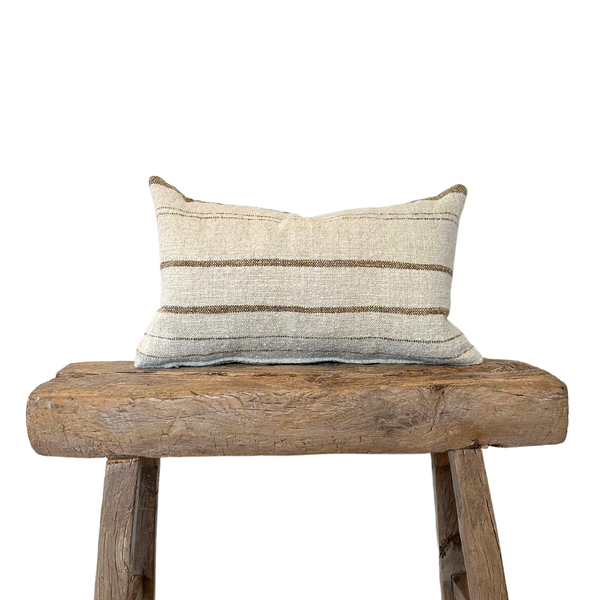 Nolan Pillow in Natural and Safran - 20 x 12