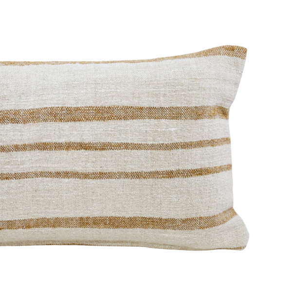 Nolan Pillow in Natural and Safran - 20 x 12