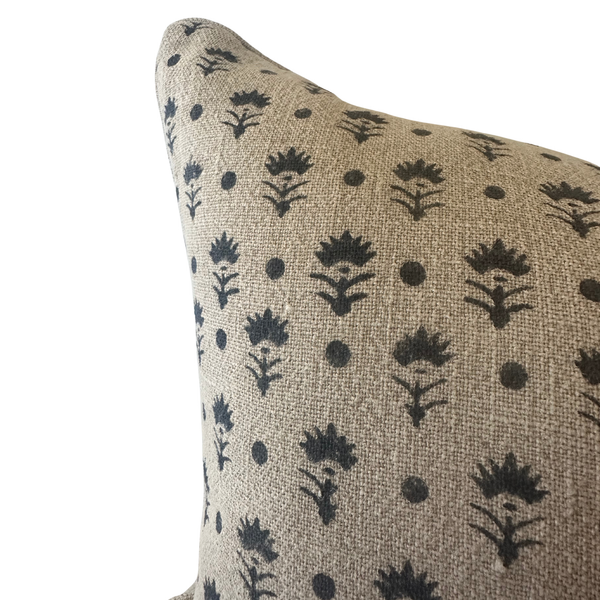 Marceline Pillow in Indigo - 12 x 20