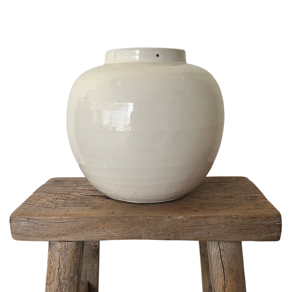 Primitive White Pot A