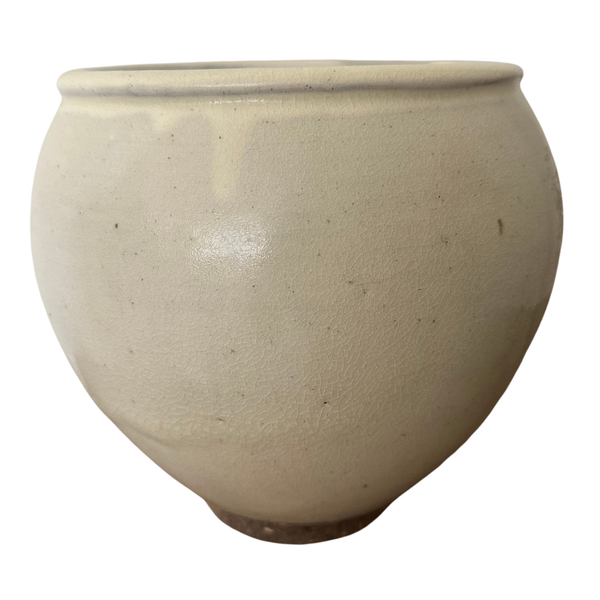 Antique Cool Beige Ceramic Flower Pot