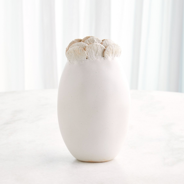 Sand Dollar Vase Collection in White