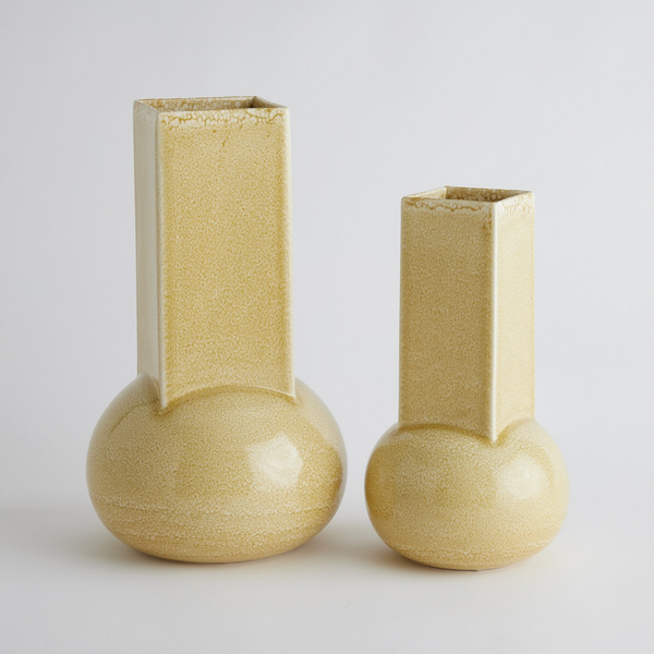 Crocus Vase Collection in Reactive Mustard