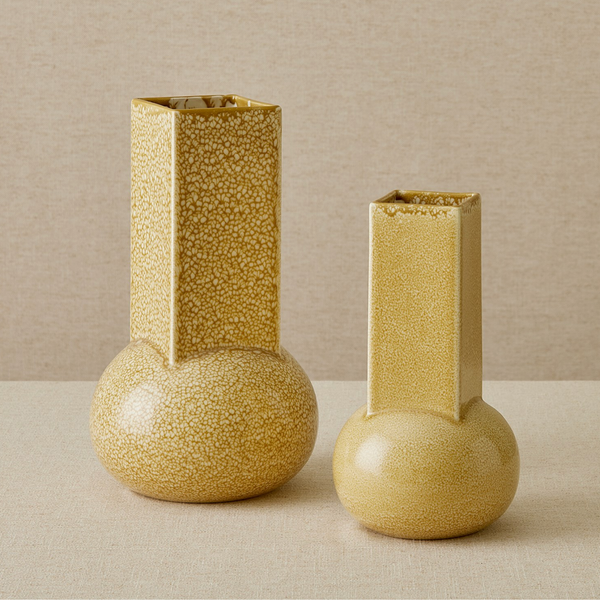 Crocus Vase Collection in Reactive Mustard